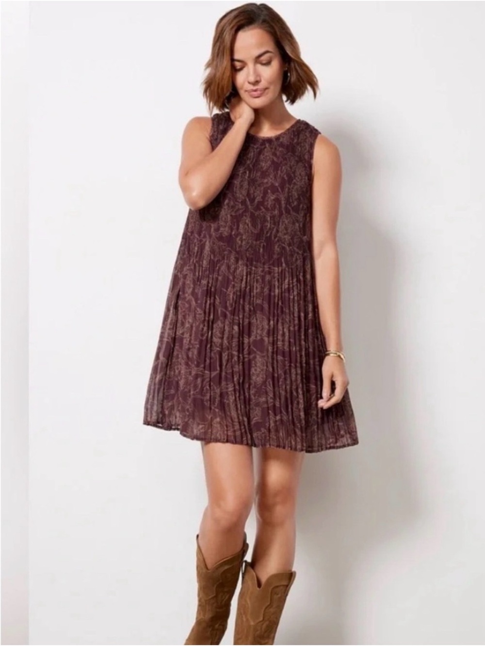Evereve Hazel Pleated Shift Dress size XS NEW